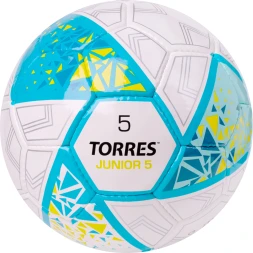 Мяч футб. TORRES Junior-3, F323803, р.3,глянц.ПУ, 4 сл, 32 п,руч.сш,бел-крас-жел