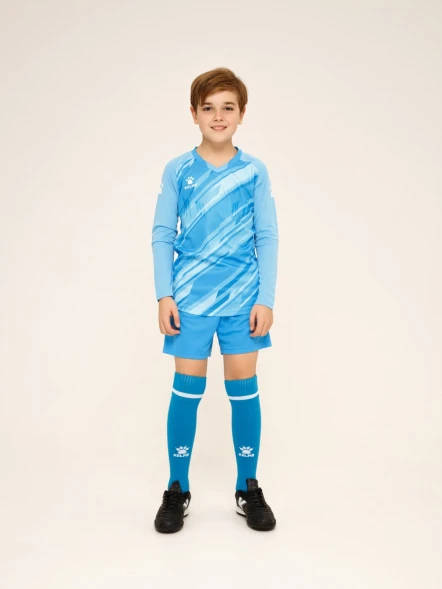 Детский комплект (лонгслив, шорты) KELME Long Sleeve Goalkeeper Suit Light Blue