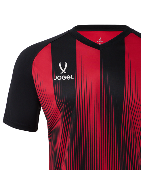 Футболка игровая JOGEL CAMP Striped Jersey, красный/черный, детский