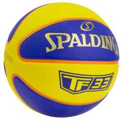 Мяч баск. SPALDING TF-33 Outdoor 3*3, 84352z, р.6, резина, желто-синий