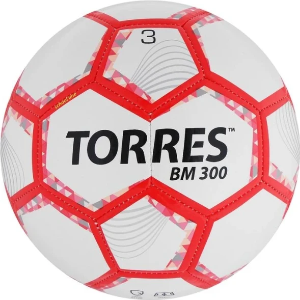 Мяч футбольный TORRES BM 300, TPU, машинная сшивка, 28 панелей, р  3