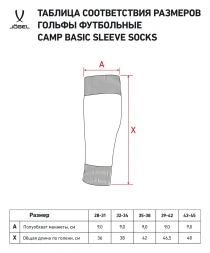 Гольфы футбольные JOGEL CAMP BASIC SLEEVE SOCKS, желтый/белый