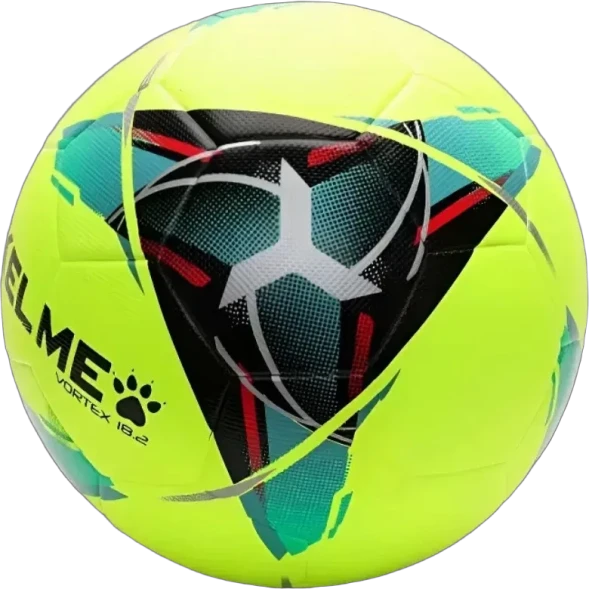 Мяч футбольный KELME Leather Football (18.2) (32 Panels) (Neon/Black)