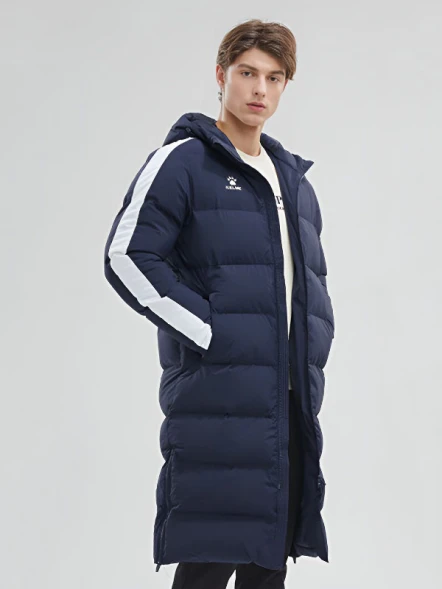 Пуховик KELME Men's Long Clothes Dark Blue