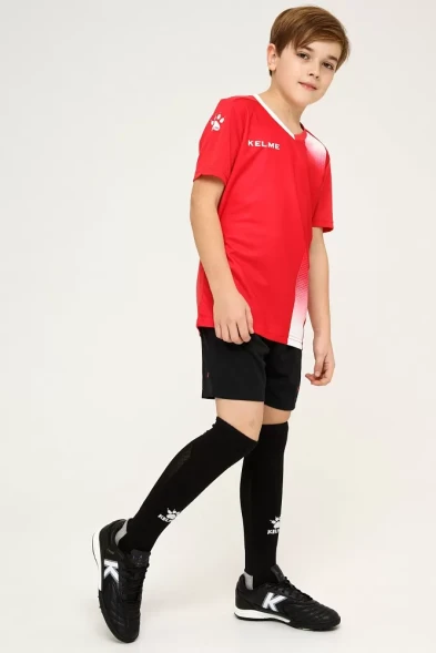 Детская футбольная форма KELME S/S Football Set Kid (Red/Black)