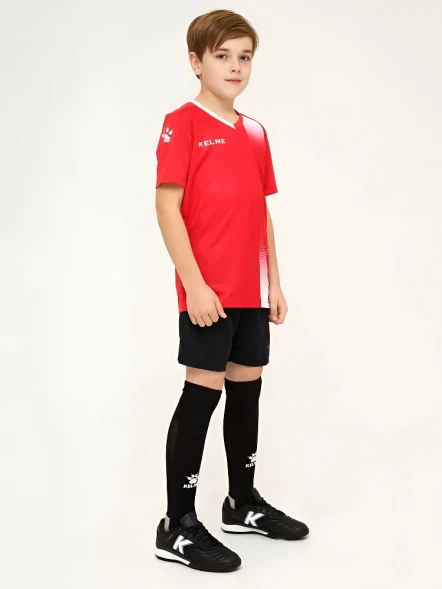 Детская футбольная форма KELME S/S Football Set Kid (Red/Black)