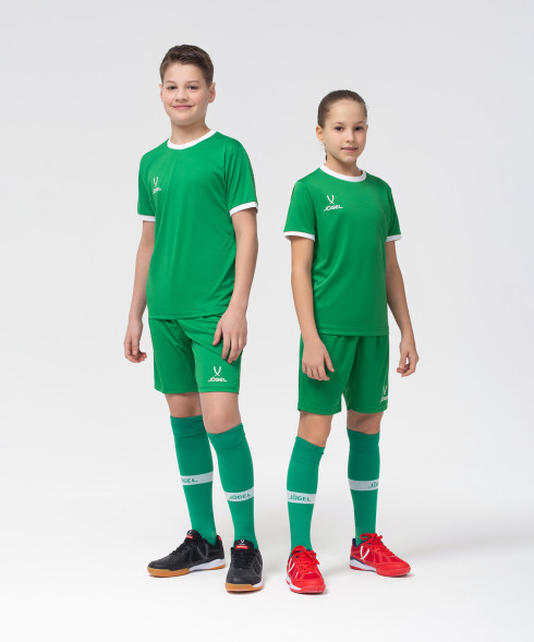 Футболка футбольная JOGEL CAMP Origin, зеленый/белый, детский