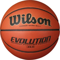 Мяч баск. WILSON Evolution, WTB0586XBEMEA, р.6, микрофибра, бутил. камера, коричневый