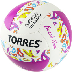 Мяч для пляжного волейбола TORRES Beach Sand Pink, V32085B