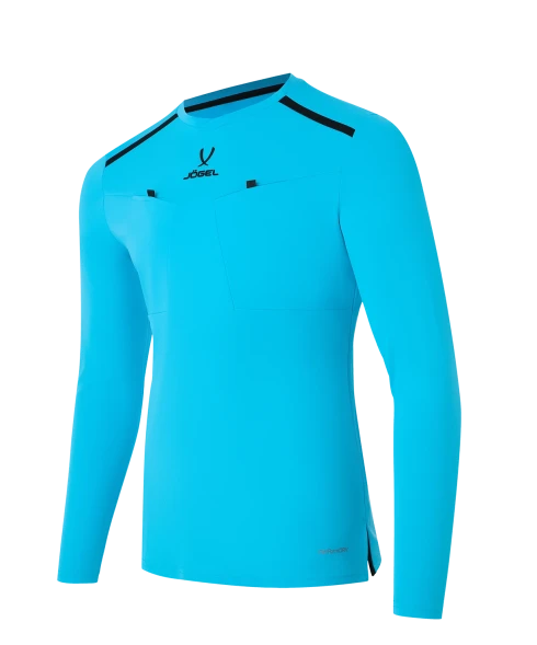Футболка судейская с длинным рукавом JOGEL DIVISION PerFormDRY Referee LS Tee, голубой