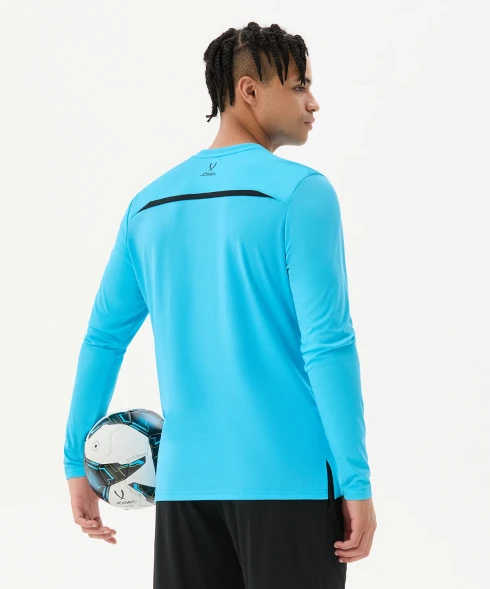 Футболка судейская с длинным рукавом JOGEL DIVISION PerFormDRY Referee LS Tee, голубой