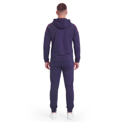 Костюм спорт. муж. с капюш. MIKASA MT550/701-083-L, р. L, 100% полиэстер, темносине-белый