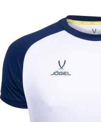 Футболка игровая JOGEL CAMP Reglan Jersey, белый/темно-синий, детский