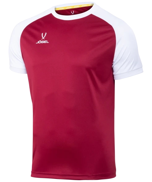 Футболка игровая JOGEL CAMP Reglan Jersey, гранатовый/белый, детский