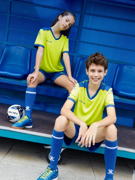 Детская футбольная форма KELME Football Suit (Yellow/Blue)