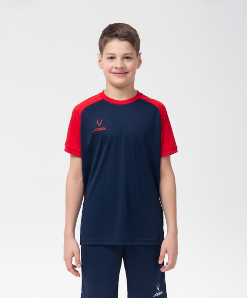 Футболка игровая JOGEL CAMP Reglan Jersey, темно-синий/красный, детский