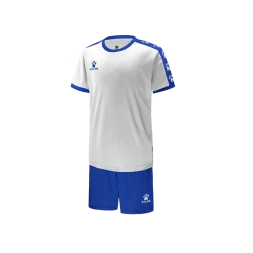 Детская футбольная форма KELME Short Sleeve Football Set Kids (White/Blue)