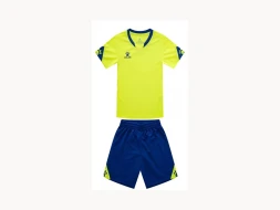 Детская футбольная форма KELME Short Sleeve Football Uniform (Citric/Blue)