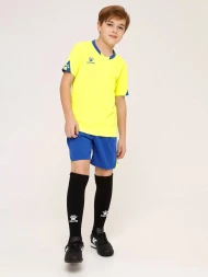Детская футбольная форма KELME Short Sleeve Football Uniform (Citric/Blue)
