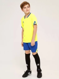 Детская футбольная форма KELME Short Sleeve Football Uniform (Citric/Blue)