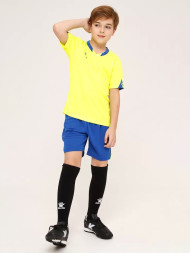 Детская футбольная форма KELME Short Sleeve Football Uniform (Citric/Blue)