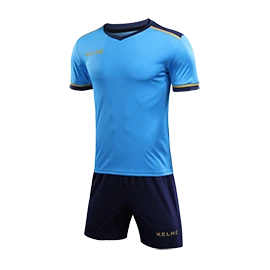 Детская футбольная форма KELME Football Suit (Light Blue/Dark Blue)