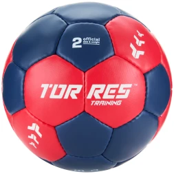 Мяч ганд. TORRES Training, H32452, р.2, ПУ, 4 подкл. слоя, руч. сшивка, мультиколор