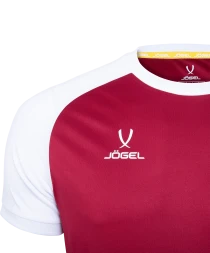 Футболка игровая JOGEL CAMP Reglan Jersey, гранатовый/белый
