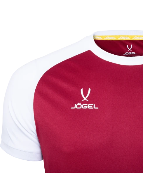 Футболка игровая JOGEL CAMP Reglan Jersey, гранатовый/белый