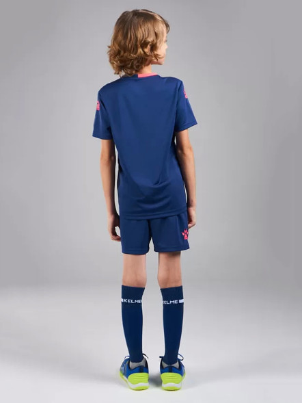 Детская футбольная форма KELME Short Sleeve Football Kid (Dark Blue/Pink)