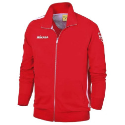 Куртка от костюма MIKASA MT537-01-S, р.S, 70% хлопок, 30% полиэстер, красный