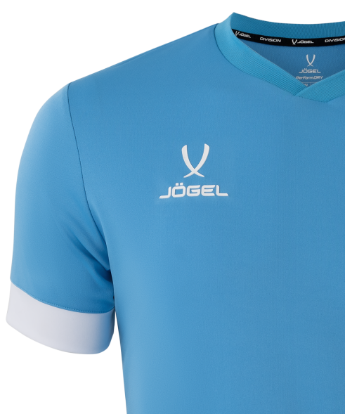 Футболка игровая JOGEL DIVISION PerFormDRY Union Jersey, голубой/белый/белый