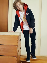 Куртка утепленная KELME Boys Double-Sided Woven Trench Coat Red