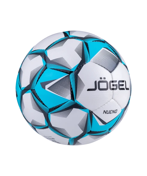 Мяч футбольный JOGEL Nueno №5, белый/голубой/черный