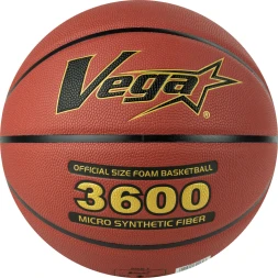 СЦ*Мяч баск. VEGA 3600, OBU-718, FIBA, р.7, синт.кожа(микрофибра), нейл.корд, бутил. кам.,темно-кор