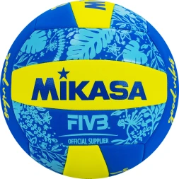 Мяч вол. пляжн. MIKASA BV354TV-GV-YB, синт.кожа (ТПЕ),маш.сш.,18 пан, бут.кам, желто-синий