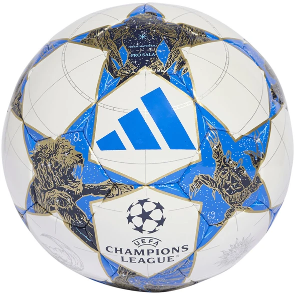 Мяч футзал  ADIDAS UCL Pro Sala JP1546, р 4, FIFA Quality Pro, 32п, ПУ, руч сш, бело-синий