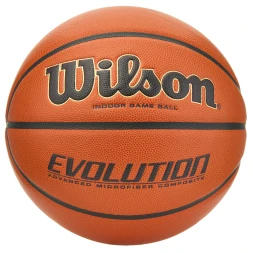 Мяч баск. WILSON Evolution, WTB0516XBEMEA, р.7, микрофибра, бутил. камера, коричневый