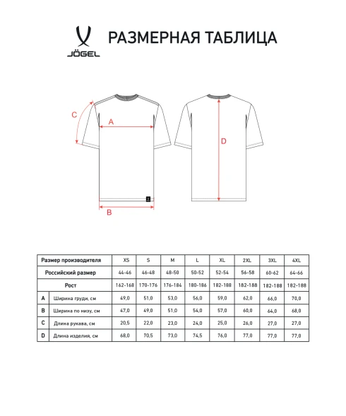 Футболка JOGEL ESSENTIAL Core Tee, синий