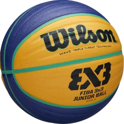 Мяч баск. WILSON FIBA3x3 Replica, WTB1033XB, р.6, резина, бутил. камера, желто-синий