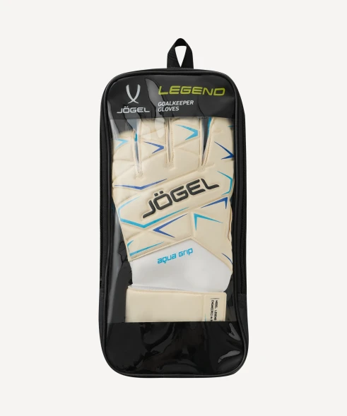 Перчатки вратарские JOGEL Legend UL4 Aqua Roll Negative, белый
