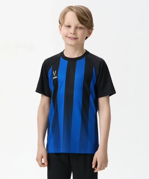 Футболка игровая JOGEL CAMP Striped Jersey, синий/черный, детский